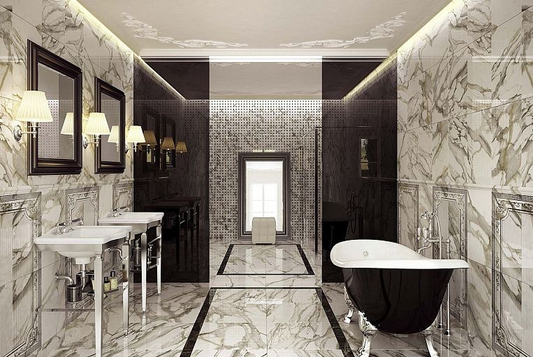 Плитка керамика Atlas Concorde Russia Supernova Marble Frappuccino Dark  31,5x57 под мрамор