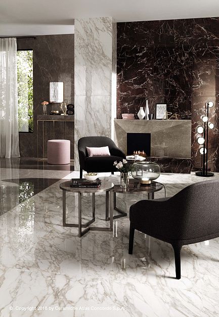 Плитка керамогранит Atlas Concorde Italy Marvel Edge Royal Calacatta 50x110 (1,65 кв.м) под мрамор
