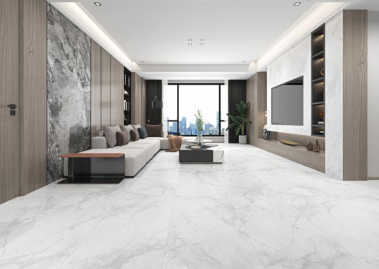Плитка керамогранит BASCONI HOME Carrara Silver 600x1200x9.2 Matt под мрамор